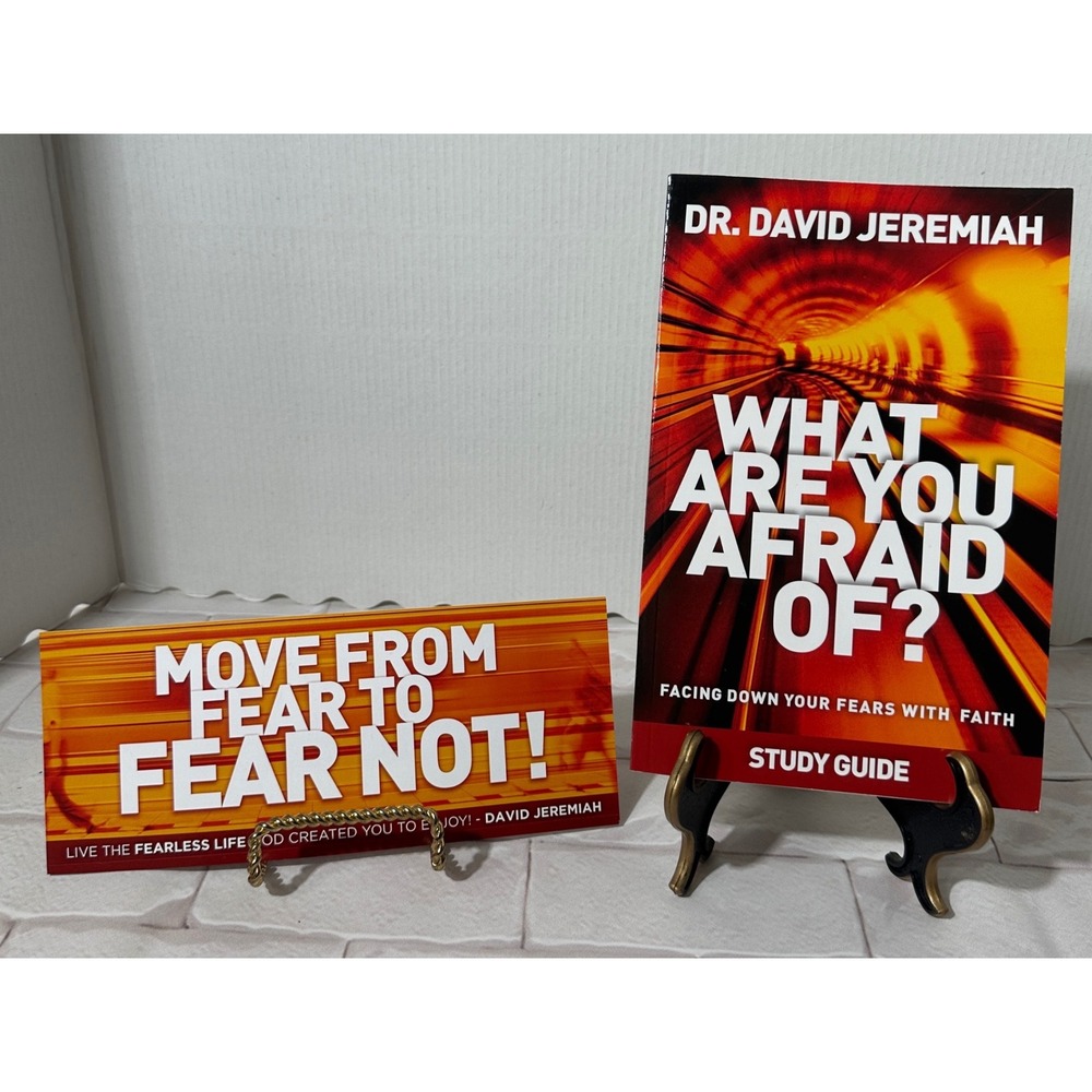 Dr David Jeremiah What Are You Afraid Of Paperback Study Guide & Bonus Bookmark‎